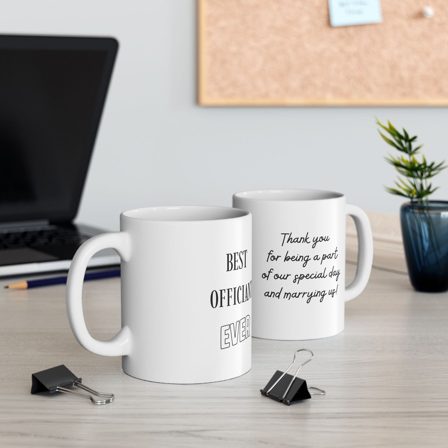 Thank You Gift to the Clergy Inspirational Ceramic Coffee Cup l Best Officiant Gift l Wedding Party Gift