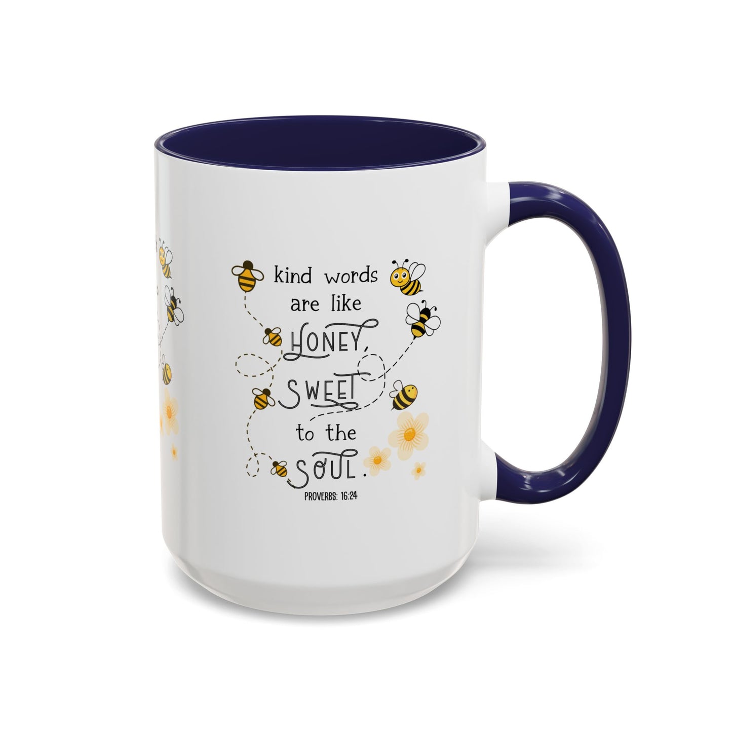Kind Words Are Like Honey Mug | Sweet, Inspirational Gift, Bee-Themed, Cute Mug, Home Office Decor, Tea Lover's Gift