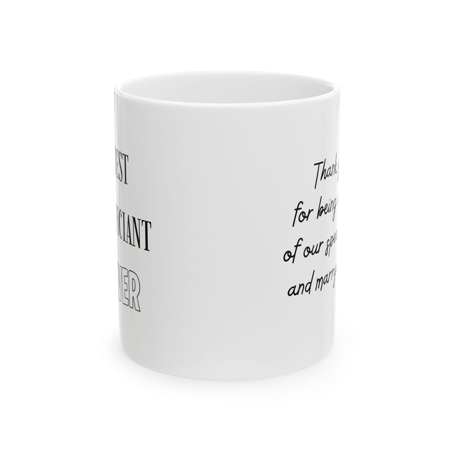 Thank You Gift to the Clergy Inspirational Ceramic Coffee Cup l Best Officiant Gift l Wedding Party Gift