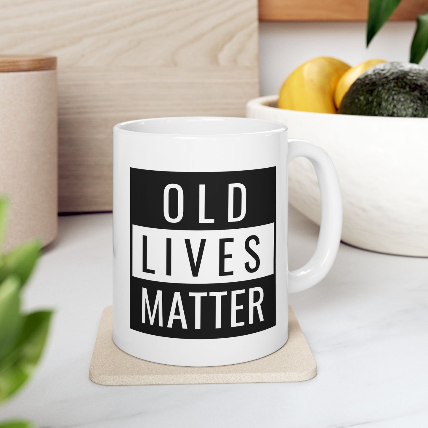 Old Lives Matter Stylish Ceramic Mug - Perfect for Coffee Lovers, Gift for Friends, Home Decor, Office Essentials, Fun Quote