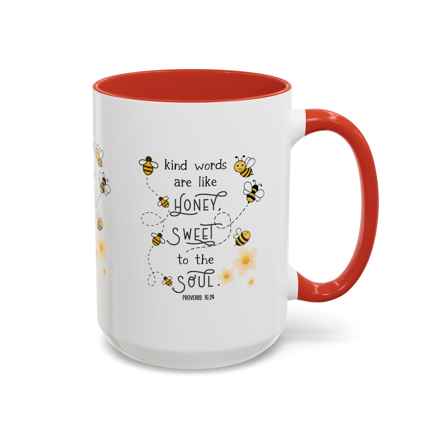 Kind Words Are Like Honey Mug | Sweet, Inspirational Gift, Bee-Themed, Cute Mug, Home Office Decor, Tea Lover's Gift