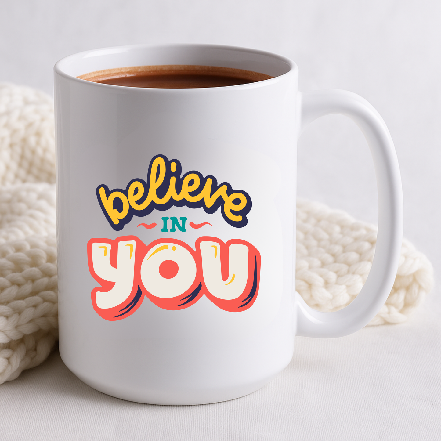 Believe in You Mug – Motivational Coffee Cup for Daily Inspiration ✨