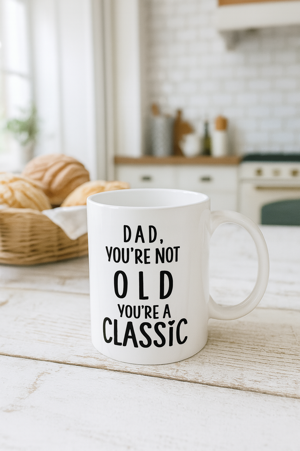 Dad, You’re Not Old You’re a Classic Mug – Funny Coffee Cup for Dads & Father’s Day Gift