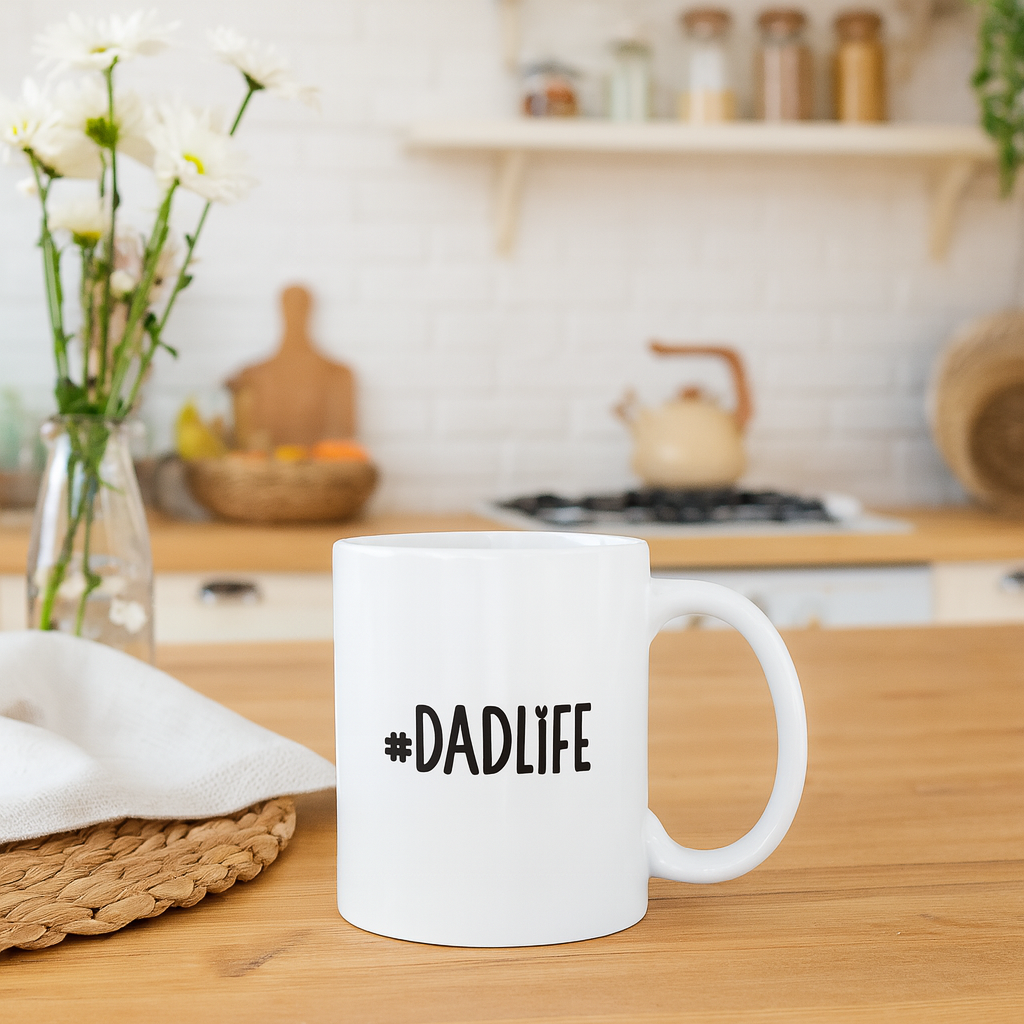 #DadLife Mug – Funny Coffee Cup for Dads, Father’s Day Gift