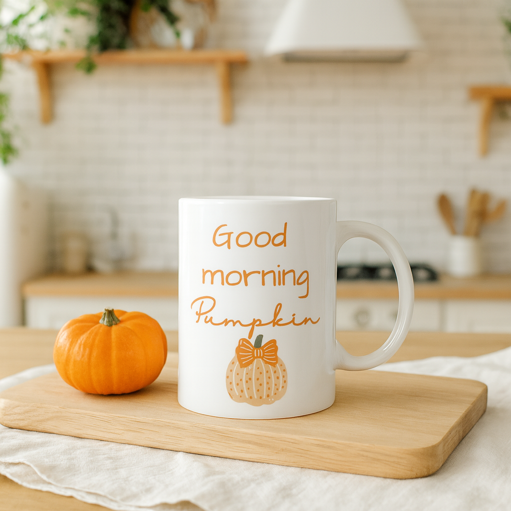 Good Morning Pumpkin Mug – Cute Fall Coffee Mug | Autumn Gift for Her 🎃