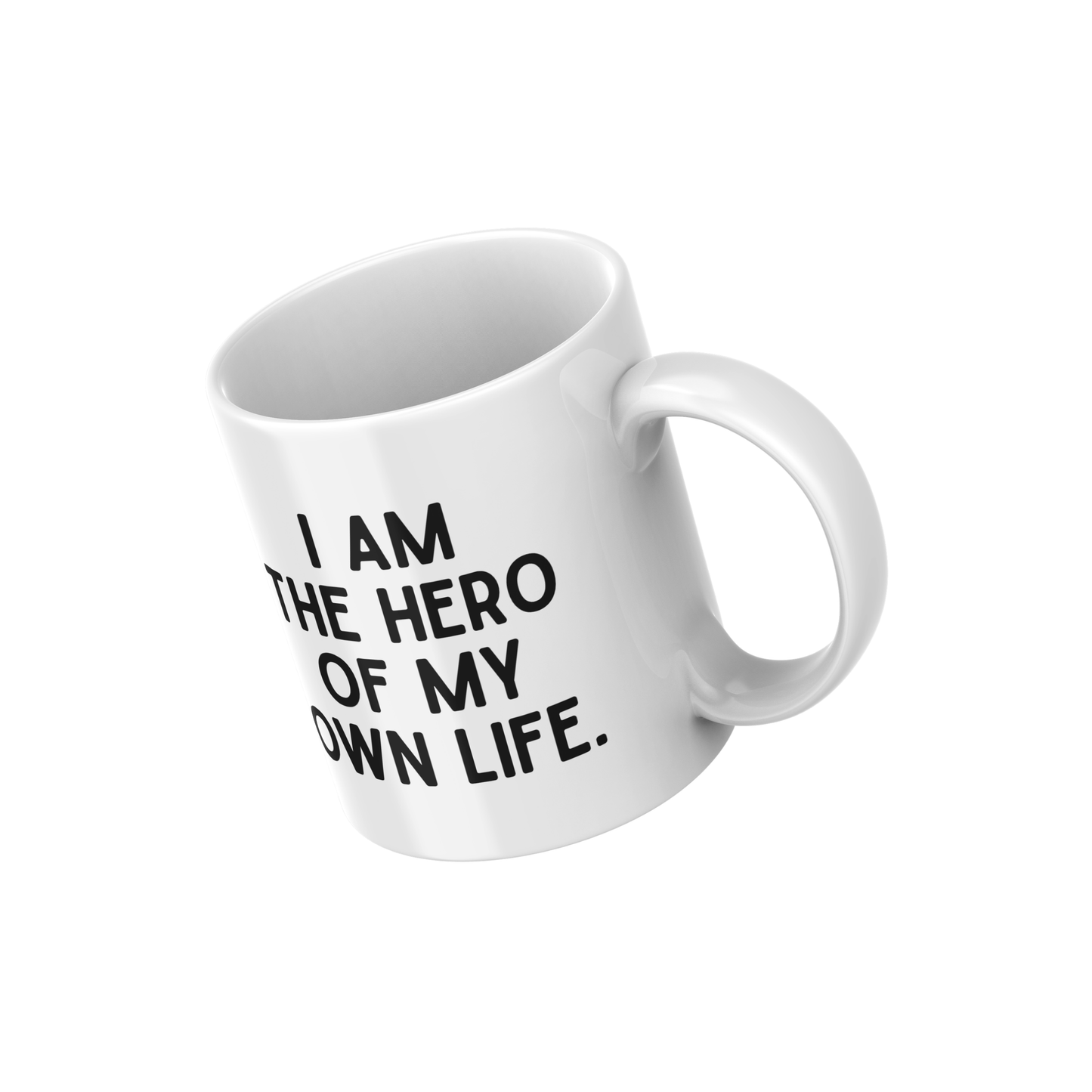 I Am the Hero of My Own Life Mug 💪 | Bold Motivational Quote Cup🦸