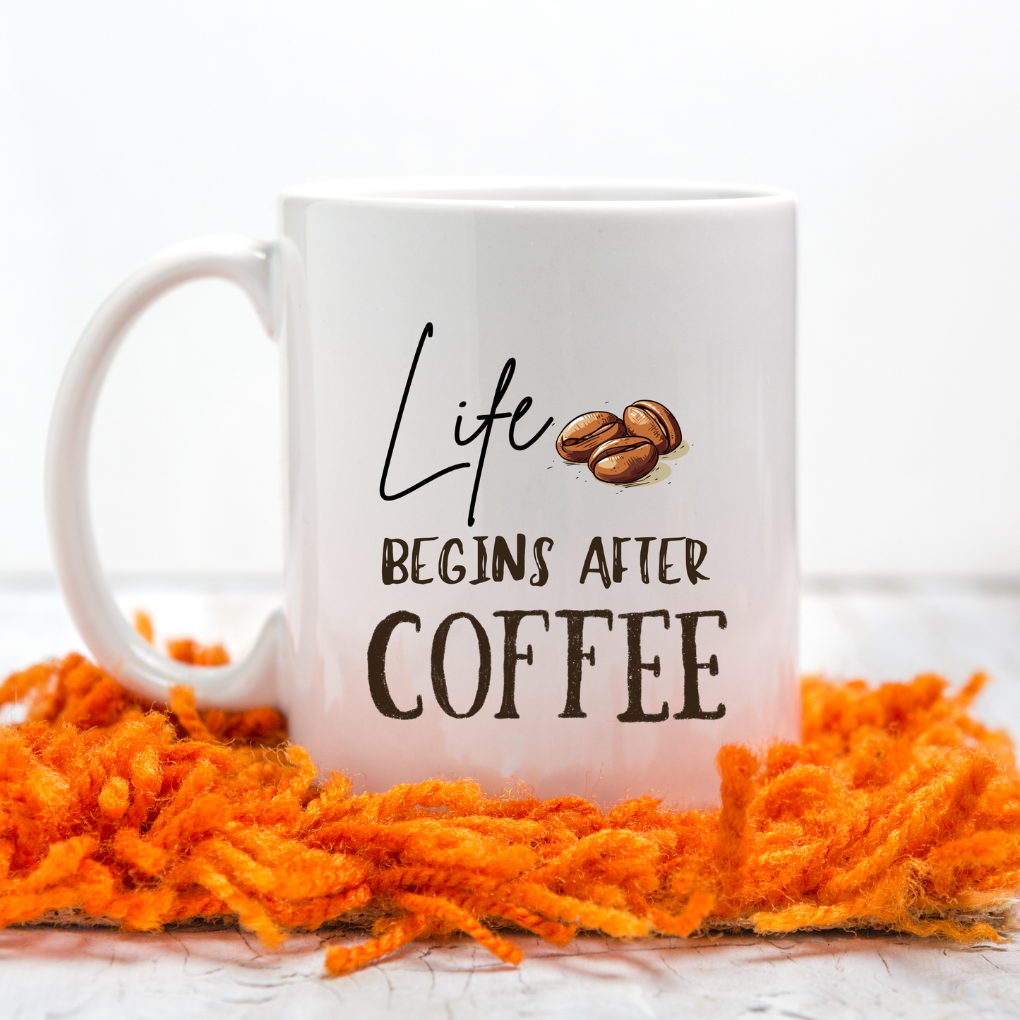 Life Begins After Coffee Mug – Funny Quote Coffee Lover Gift ☕