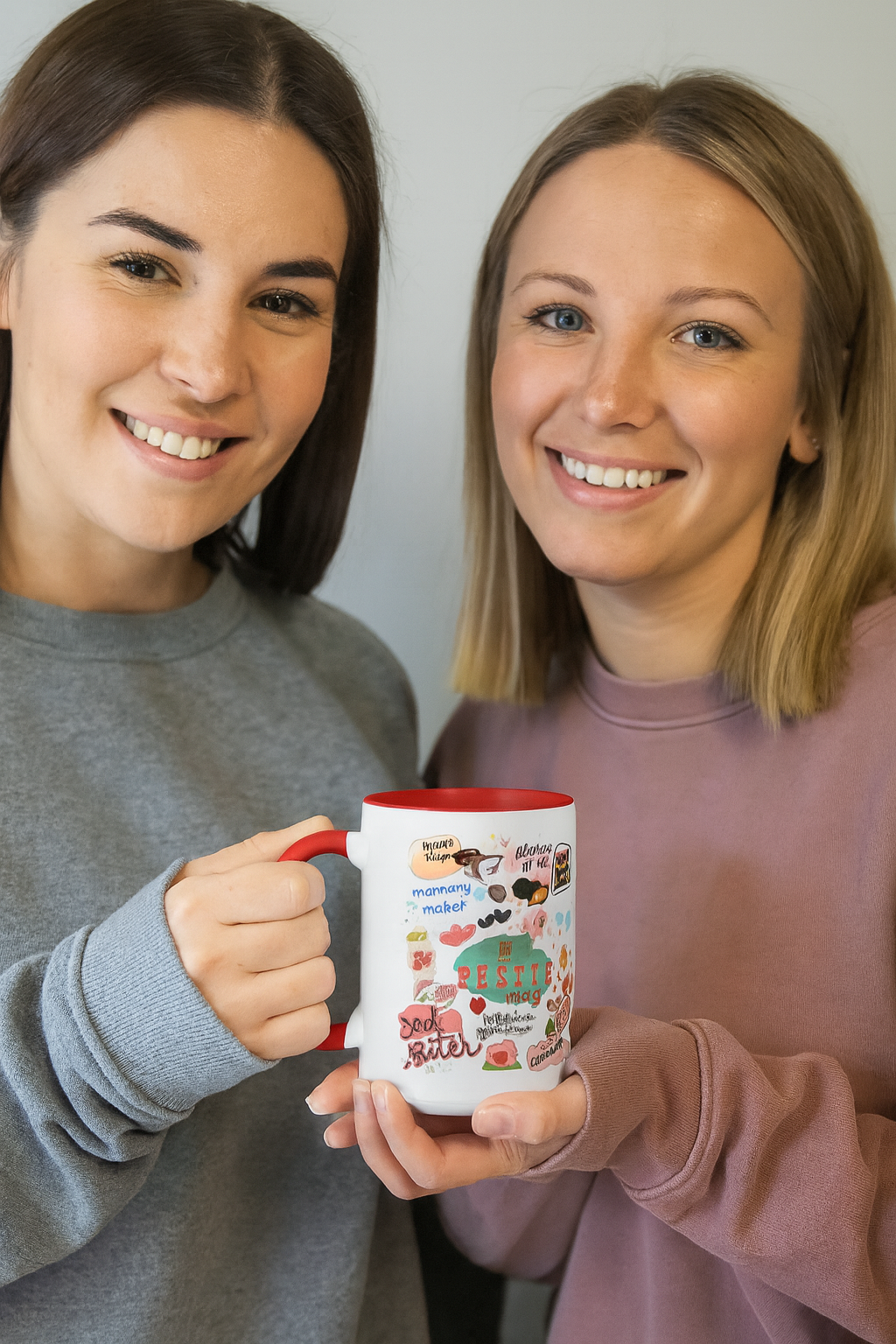 The Bestie Coffee Mug - Gift for Friends, Cute Accent Mug, Friendship Mug, Best Friend Present, Colorful Coffee Cup