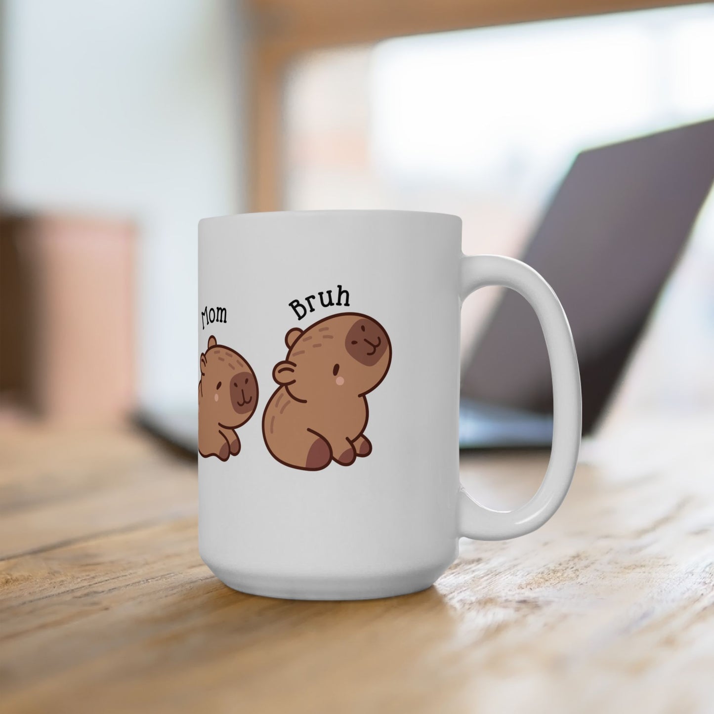 Cute "Mama to Bruh Meme" Capybara-Themed Mug - Perfect Gift for Moms, Mother's Day, Birthday, Tea Lovers, Coffee Enthusiasts