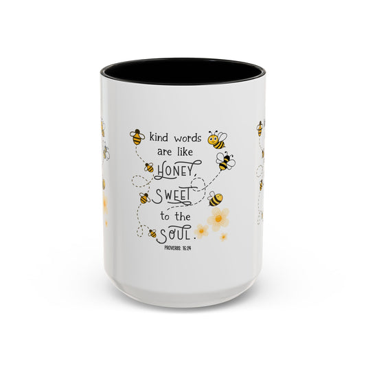 Kind Words Are Like Honey Mug | Sweet, Inspirational Gift, Bee-Themed, Cute Mug, Home Office Decor, Tea Lover's Gift