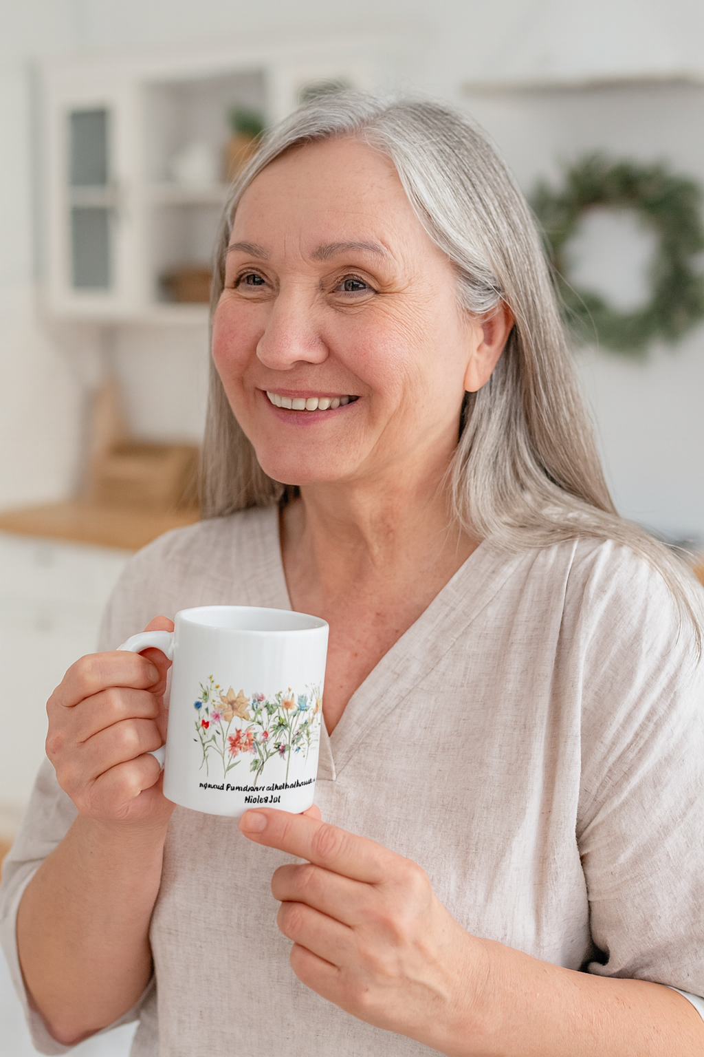 A Sweet Friendship Refreshes the Soul Bohemian Floral Ceramic Mug - Perfect for Cozy Mornings,