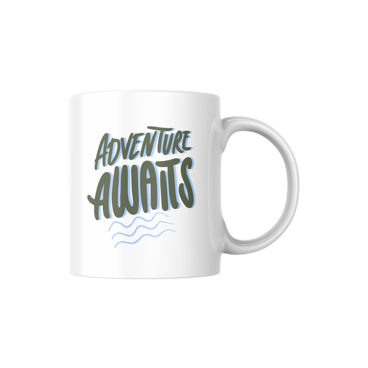 Adventure Awaits – Wanderlust & Travel Ceramic Mug 🌄