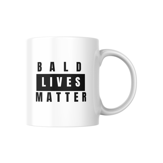 Bald Lives Matter Mug – Funny Coffee Cup for Bald Men & Shaved Head Pride