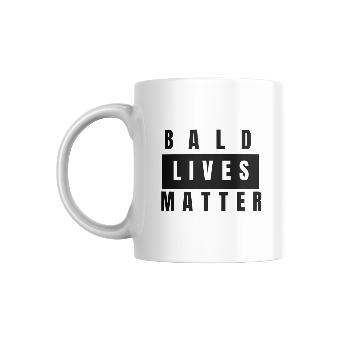 Bald Lives Matter Mug – Funny Coffee Cup for Bald Men & Shaved Head Pride