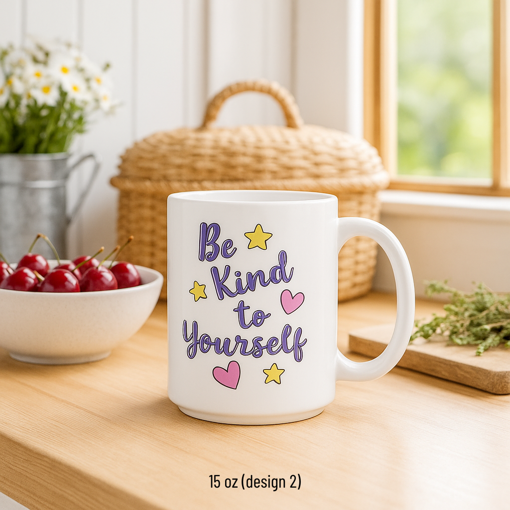 Be Kind to Yourself – Self-Love & Positivity Ceramic Mug 💖