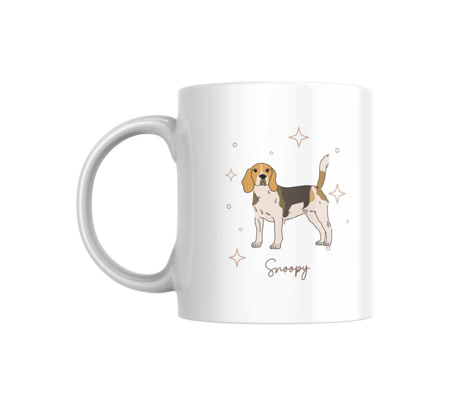 Personalizable Beagle Coffee Mug, and/or Coaster: Custom Dog Lover Gift