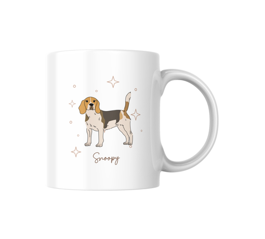 Personalizable Beagle Coffee Mug, and/or Coaster: Custom Dog Lover Gift