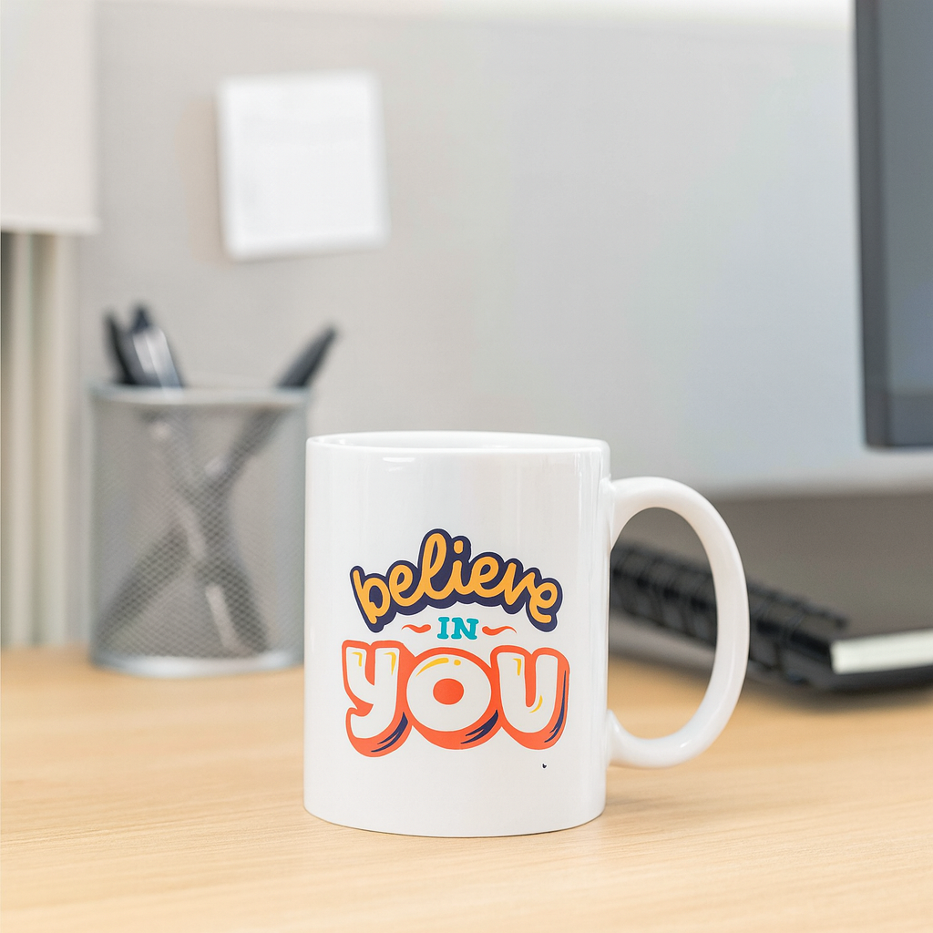 Believe in You Mug – Motivational Coffee Cup for Daily Inspiration ✨