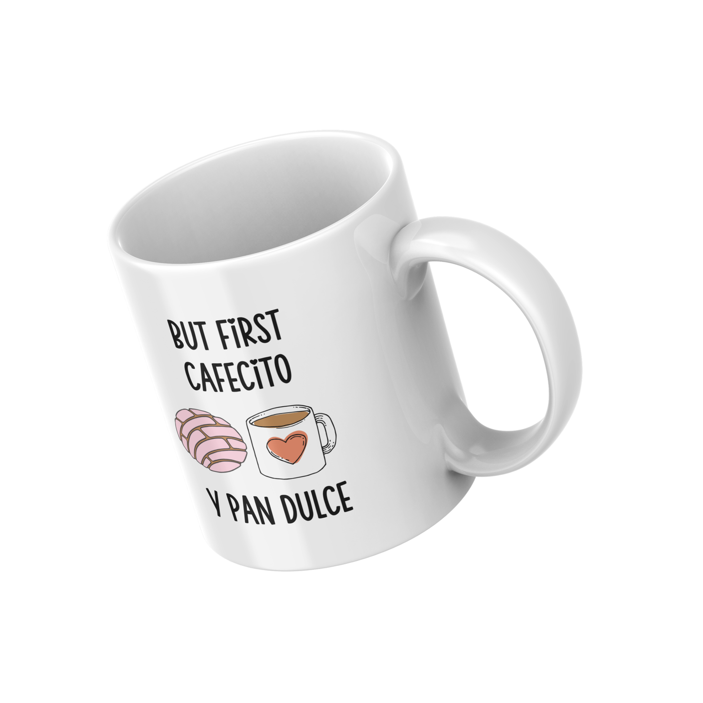 But First Cafecito y Pan Dulce Mug – Cute Latin Coffee Lover Cup