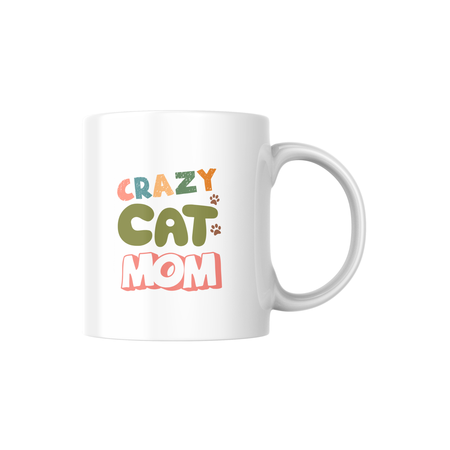 Crazy Cat Mom – Cute Pet Lover Ceramic Mug 🐾