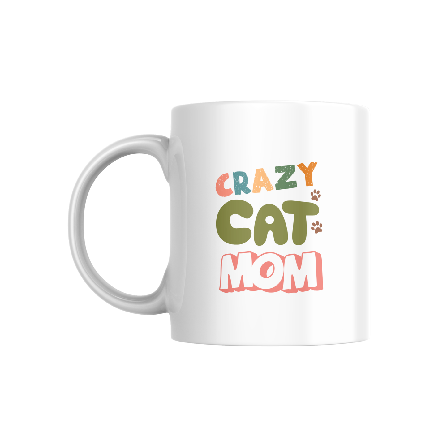 Crazy Cat Mom – Cute Pet Lover Ceramic Mug 🐾