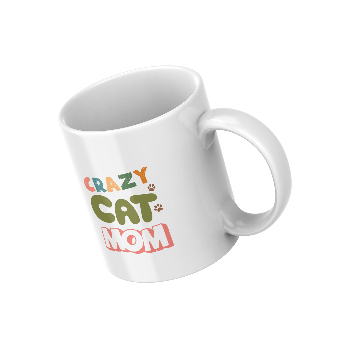 Crazy Cat Mom – Cute Pet Lover Ceramic Mug 🐾