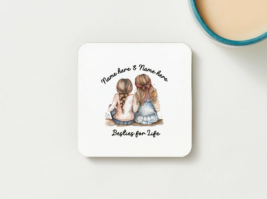 Besties for Life Coasters, Personalizable