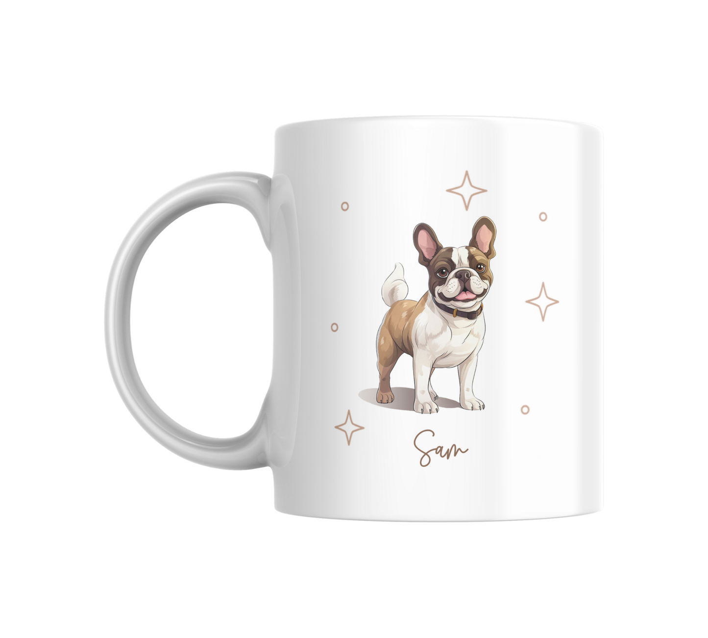 Personalizable French Bulldog Coffee Mug, and/or Coaster: Custom Dog Lover Gift