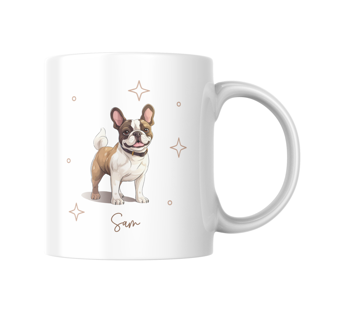 Personalizable French Bulldog Coffee Mug, and/or Coaster: Custom Dog Lover Gift
