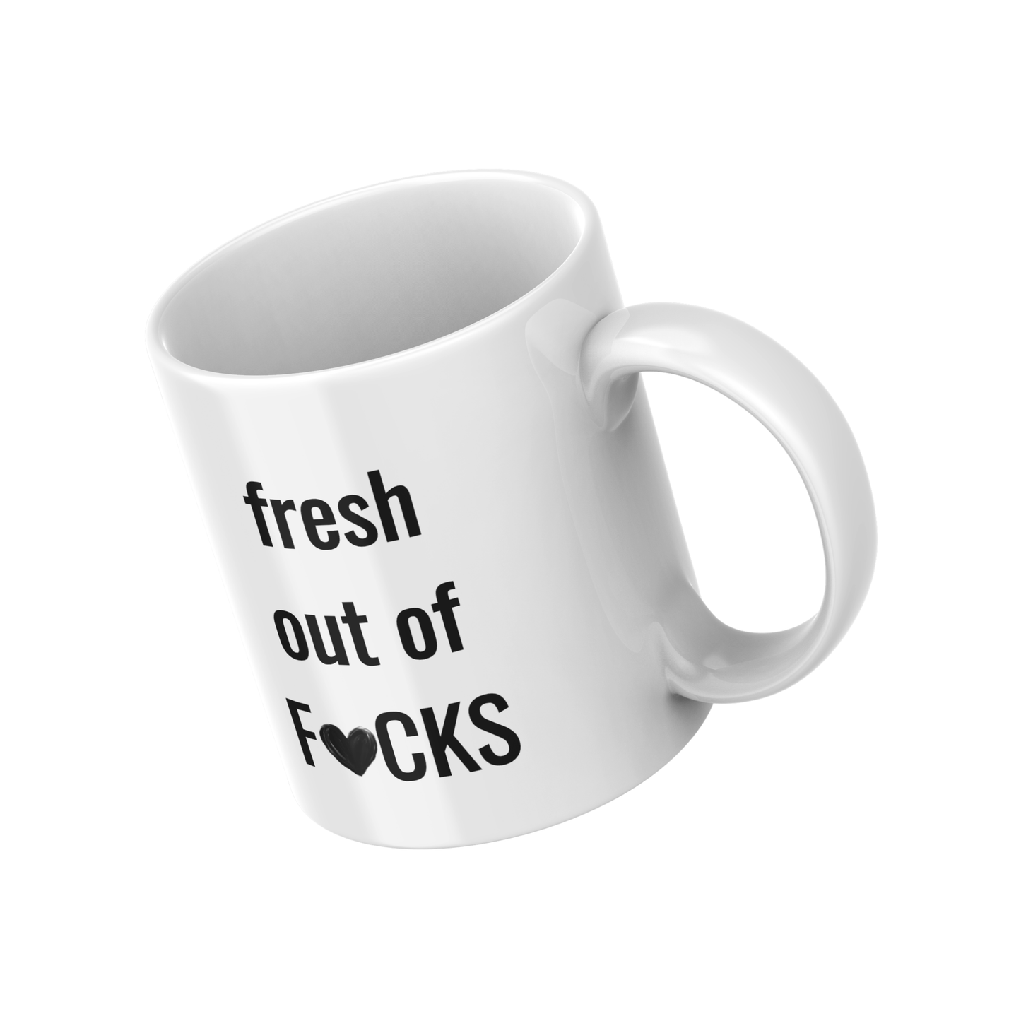 Fresh Out of F*cks Mug – Funny Coffee Cup with Bold Attitude