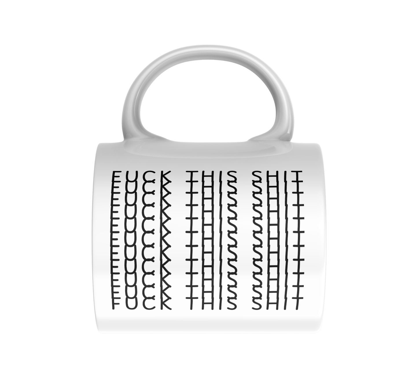 Funny Coffee Mug | Quirky Pattern/Hidden Message Mug | Mood Mug Gift