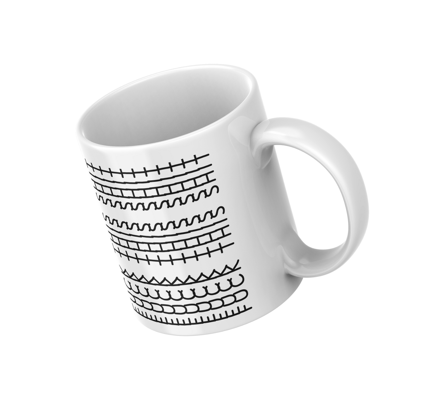 Funny Coffee Mug | Quirky Pattern/Hidden Message Mug | Mood Mug Gift