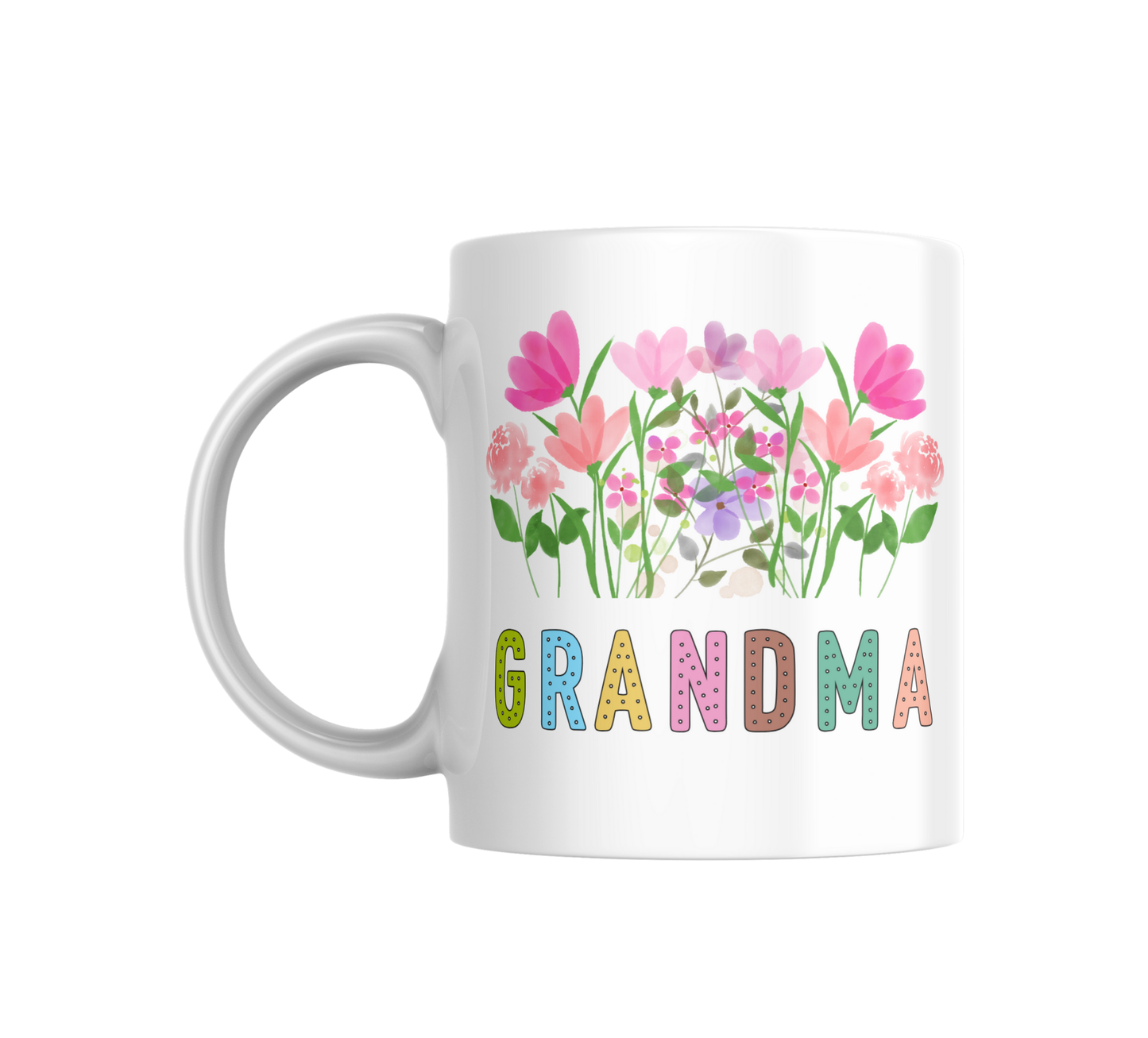 Grandma With Flowers Ceramic Mug