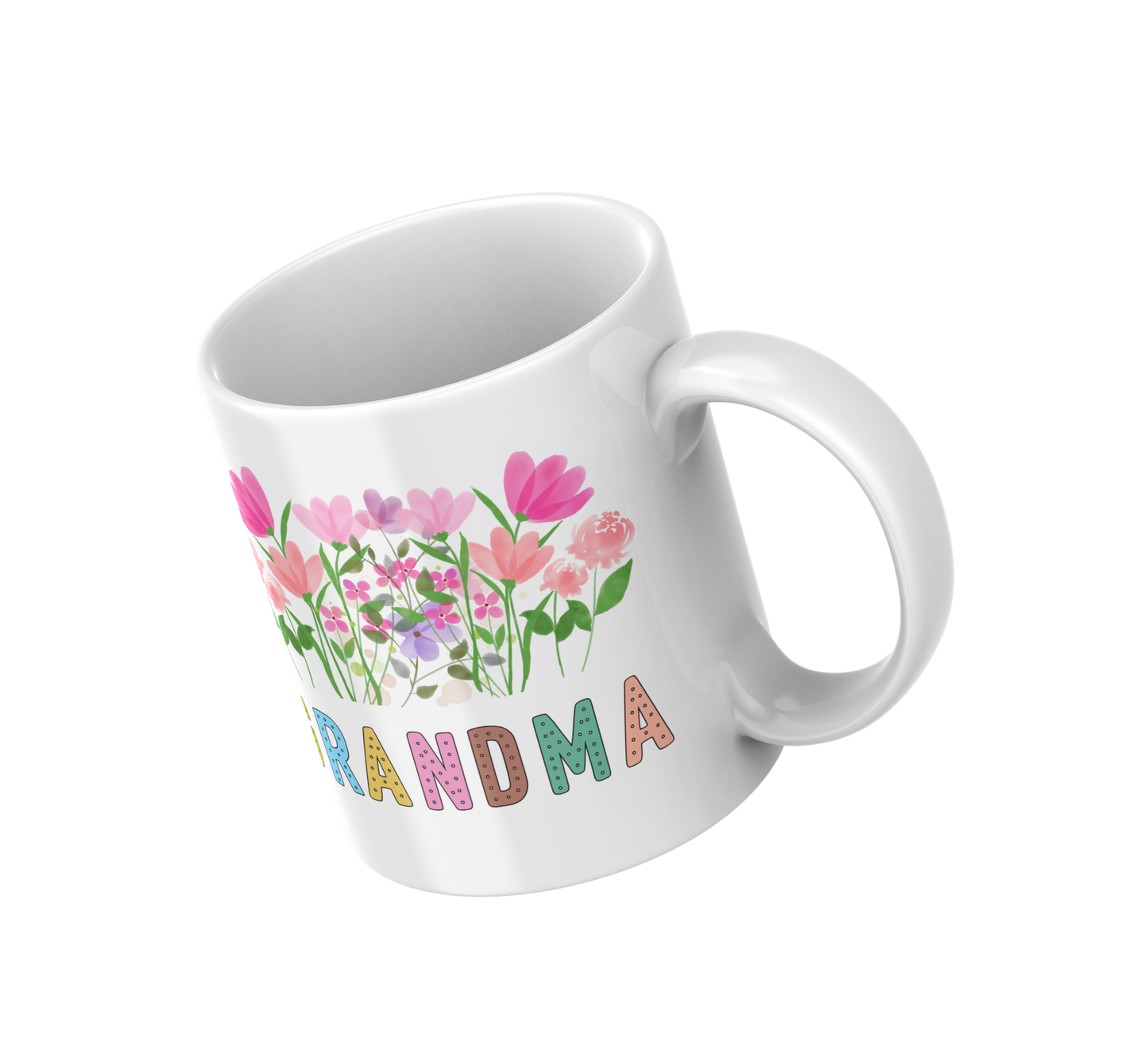 Grandma With Flowers Ceramic Mug