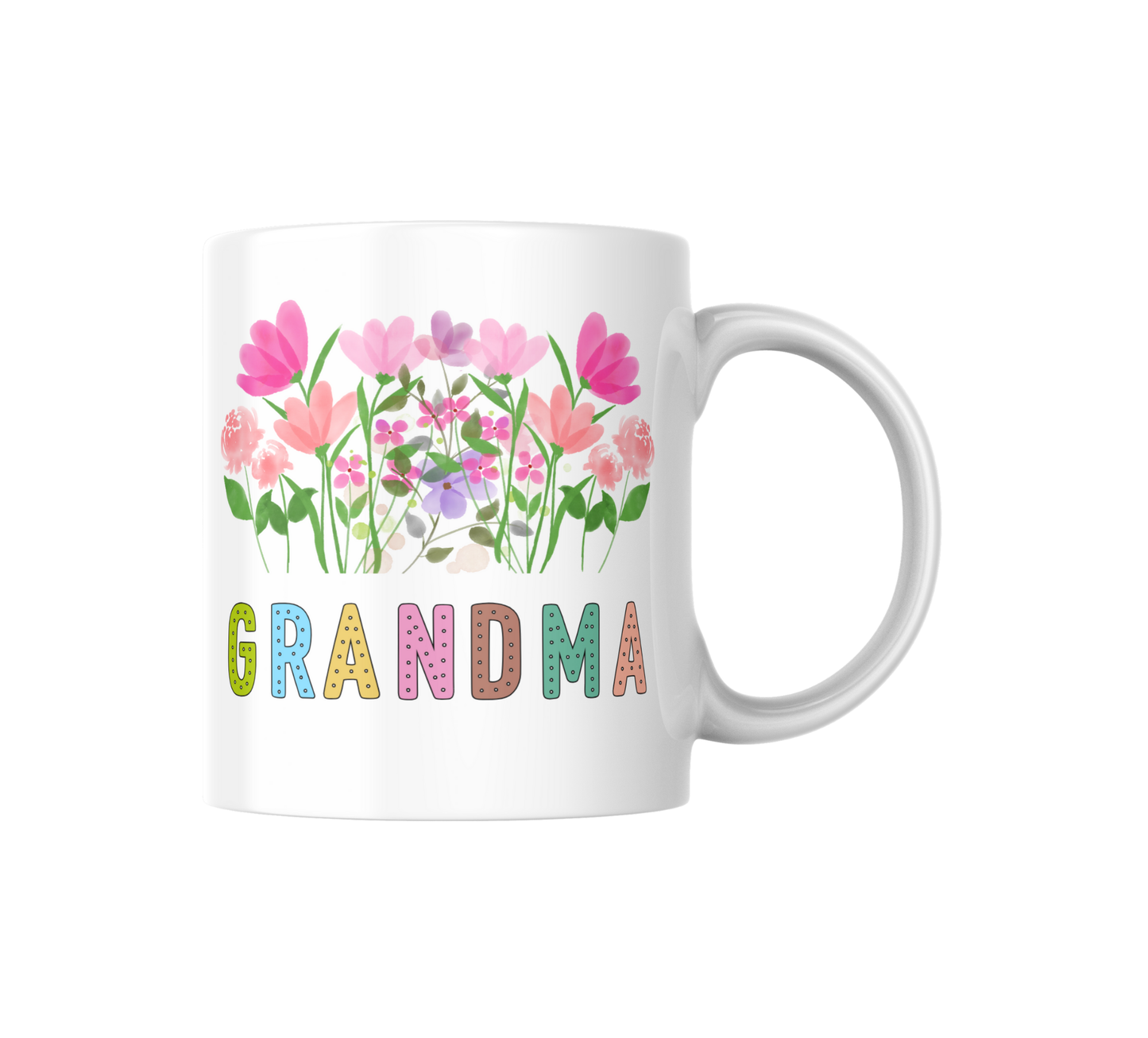 Grandma With Flowers Ceramic Mug