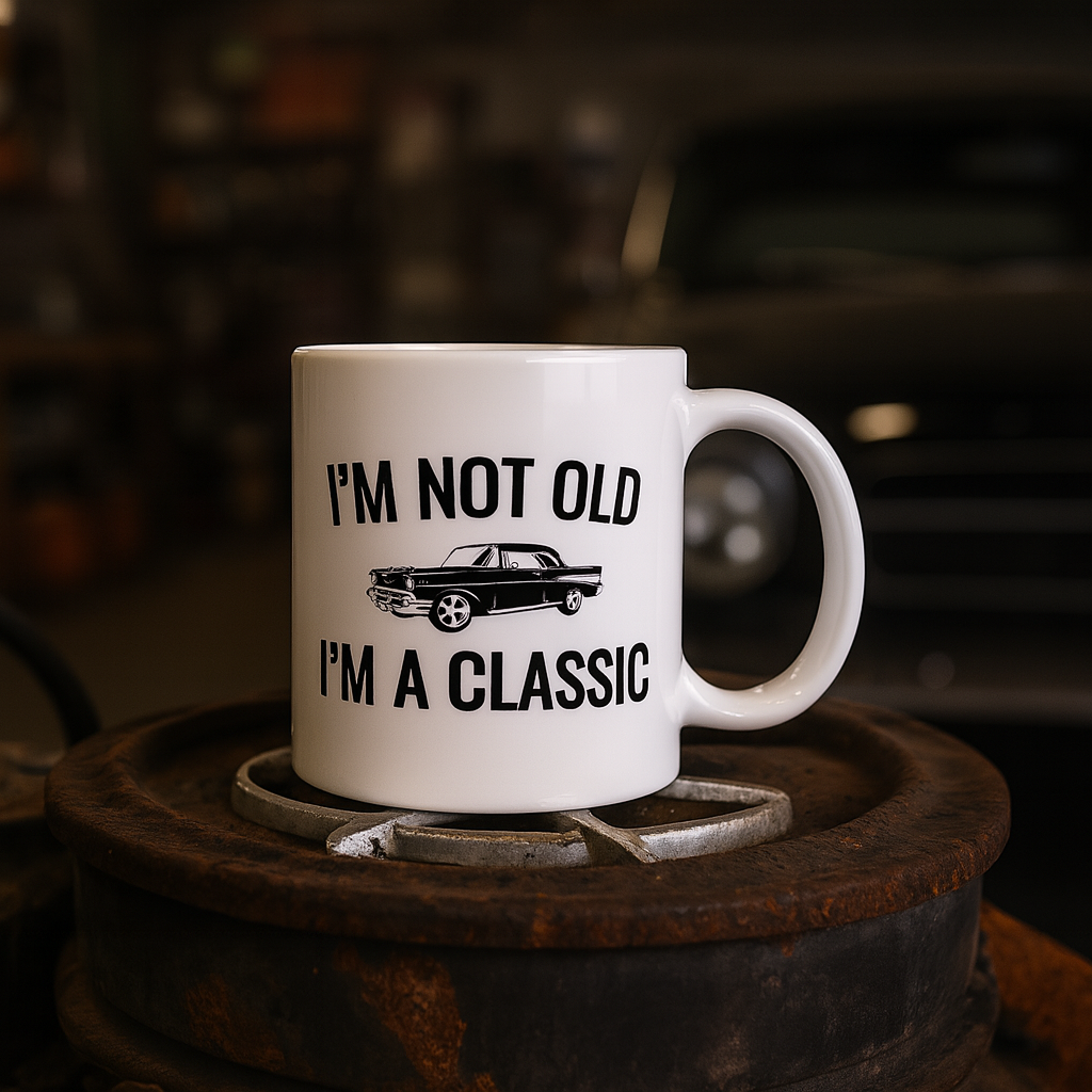 I’m Not Old, I’m a Classic Vintage Car Mug – Funny Gift for Car Lovers & Gearheads