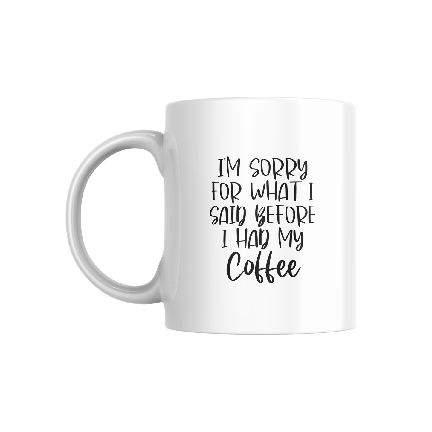 I’m Sorry for What I Said Before I Had My Coffee – Funny Quote Ceramic Mug ☕