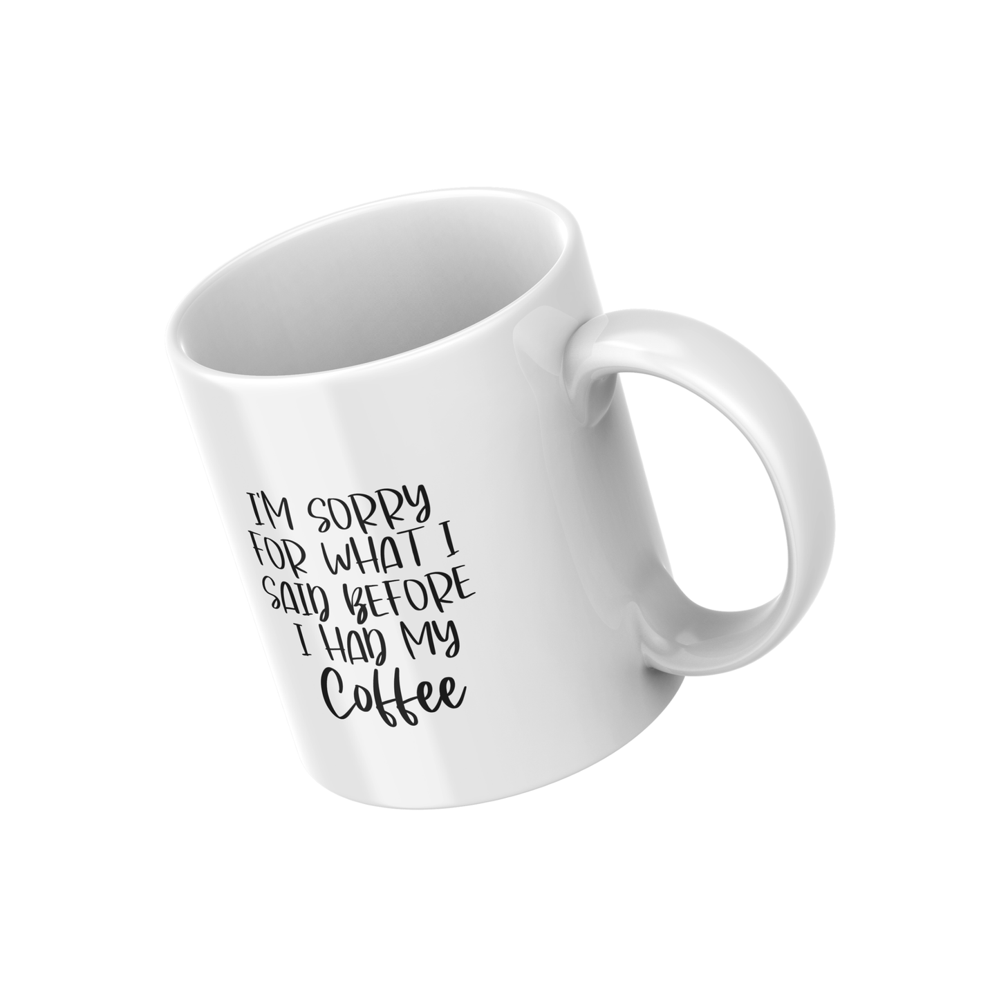 I’m Sorry for What I Said Before I Had My Coffee – Funny Quote Ceramic Mug ☕