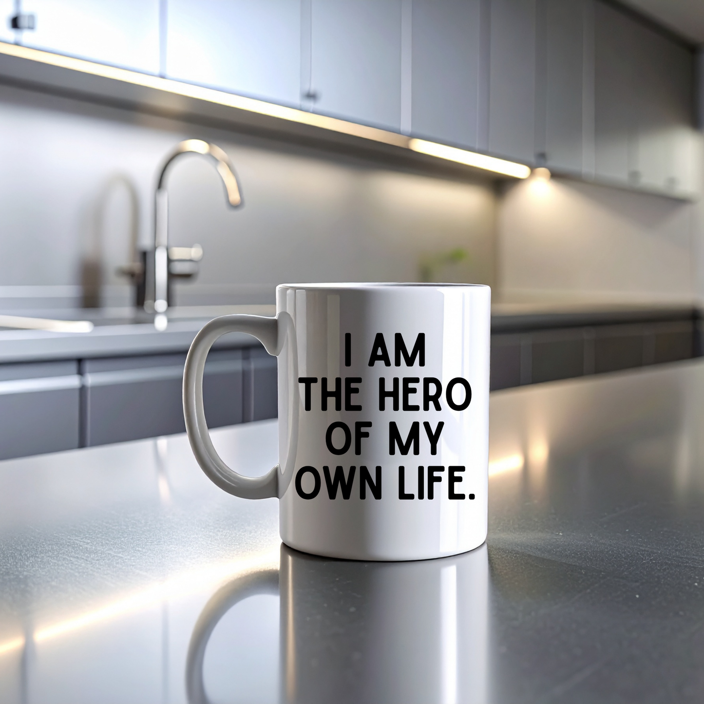 I Am the Hero of My Own Life Mug 💪 | Bold Motivational Quote Cup🦸