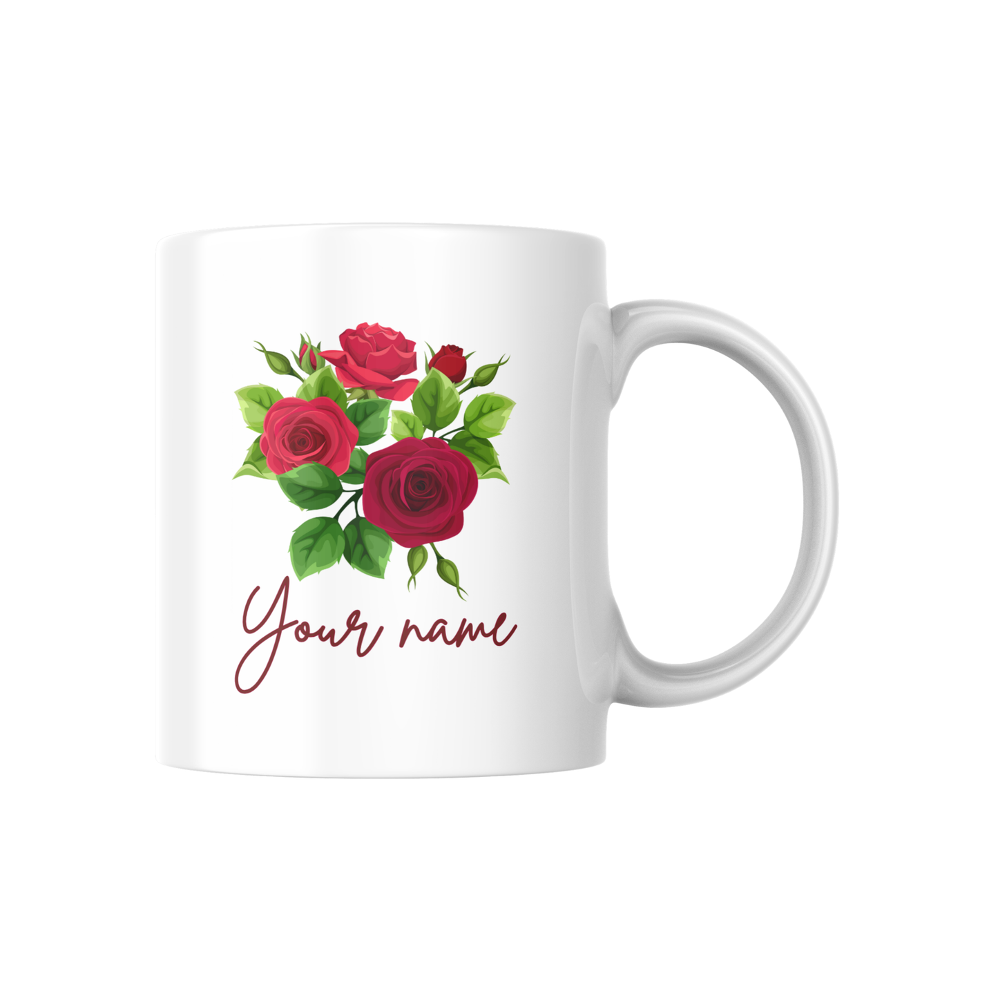 Personalized Birth Flower Name Mug – Custom Floral Coffee Cup with Floral Design 🌸