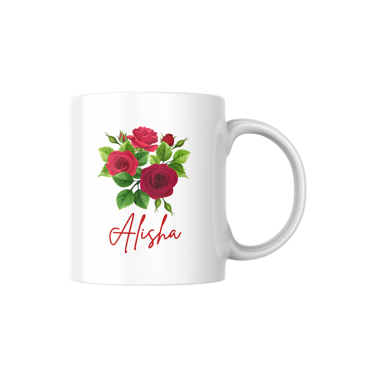 Personalized Birth Flower Name Mug – Custom Floral Coffee Cup with Floral Design 🌸