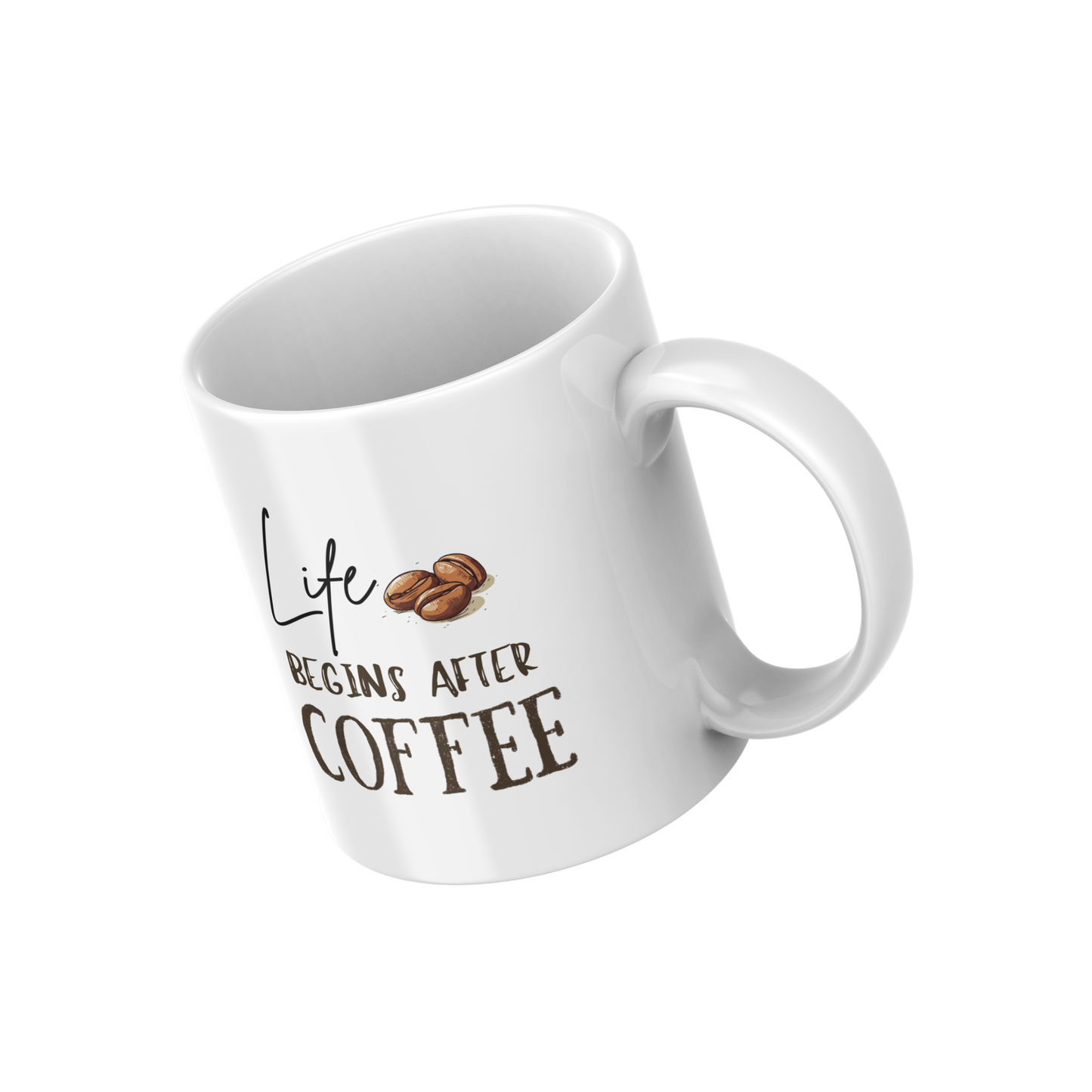 Life Begins After Coffee Mug – Funny Quote Coffee Lover Gift ☕