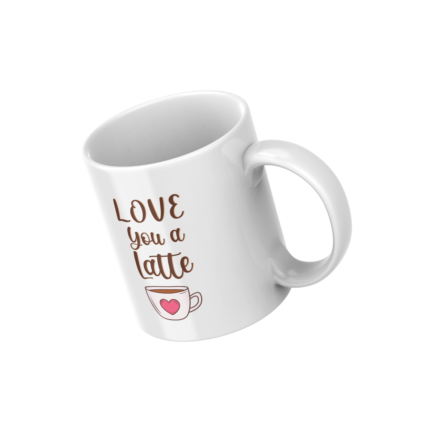 Love You a Latte – Cute Coffee Pun Ceramic Mug 💞