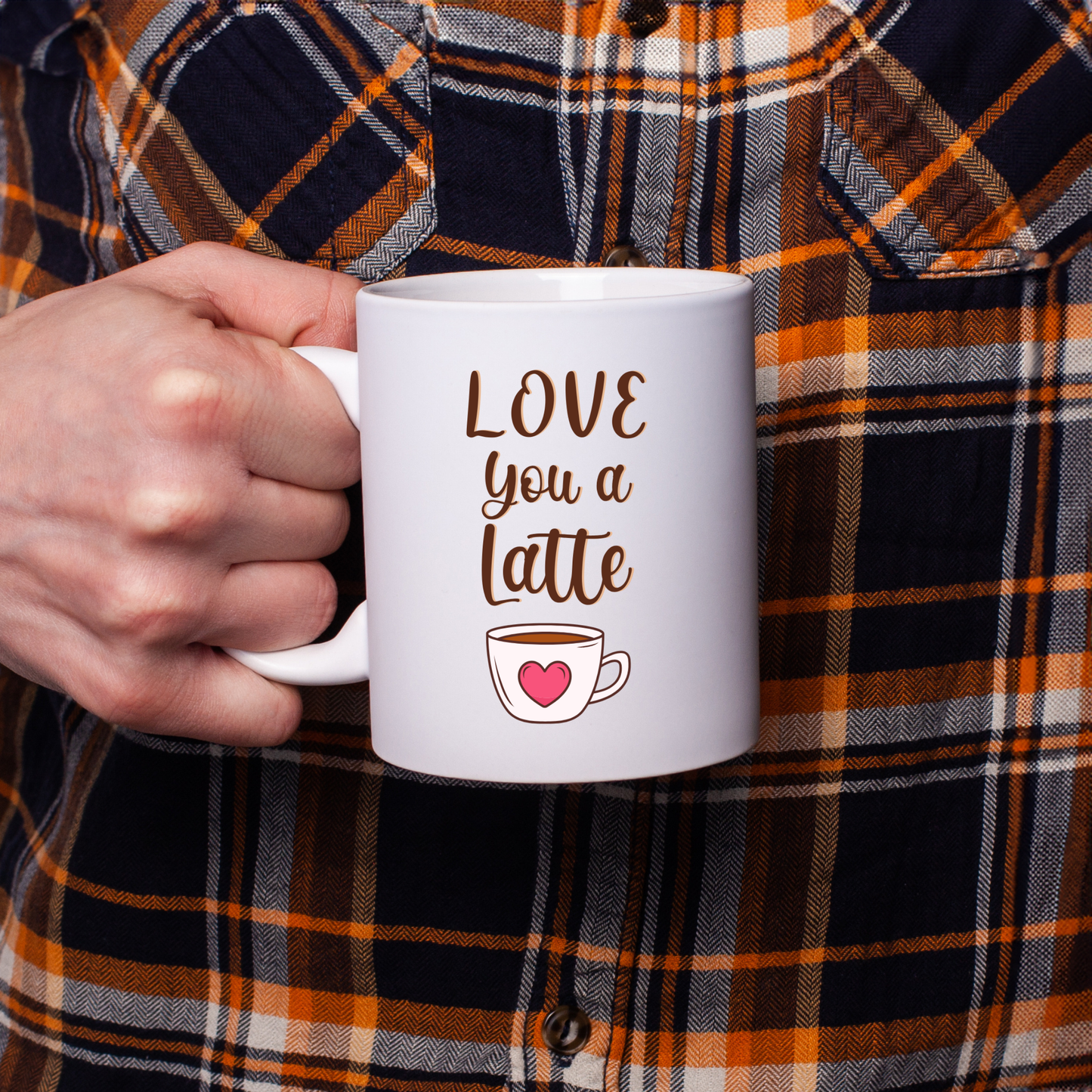 Love You a Latte – Cute Coffee Pun Ceramic Mug 💞