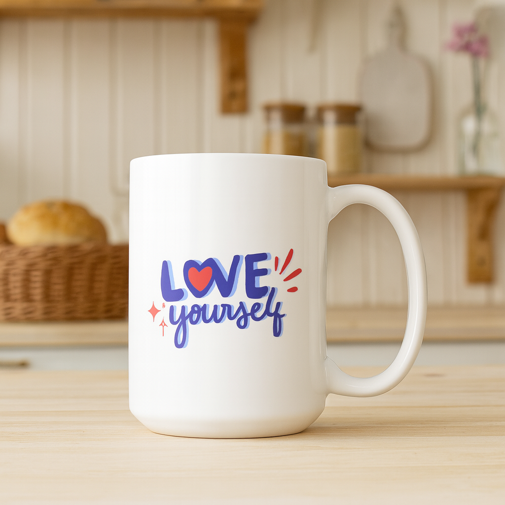 Love Yourself – Self-Love & Empowerment Ceramic Mug 💜
