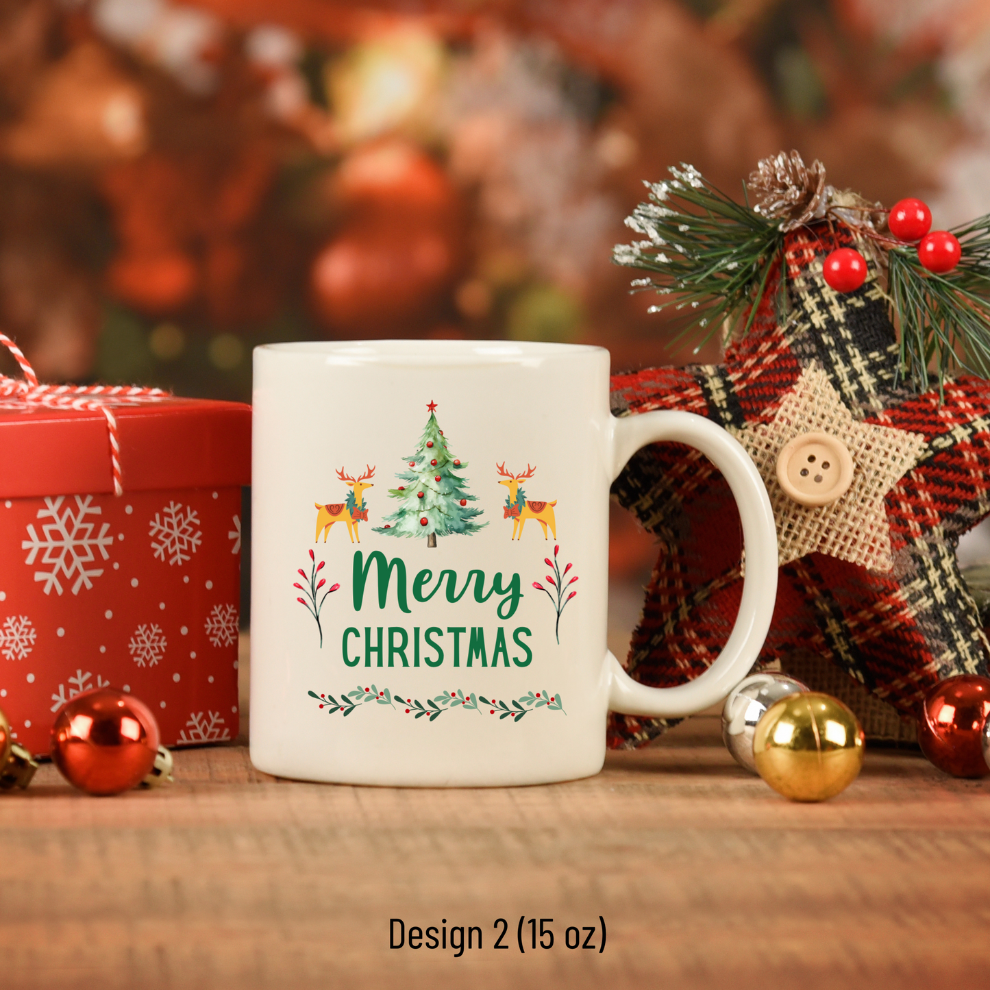 Merry Christmas Mugs 🎄 | Christmas Tree & Reindeer Designs for Festive Cheer 🦌