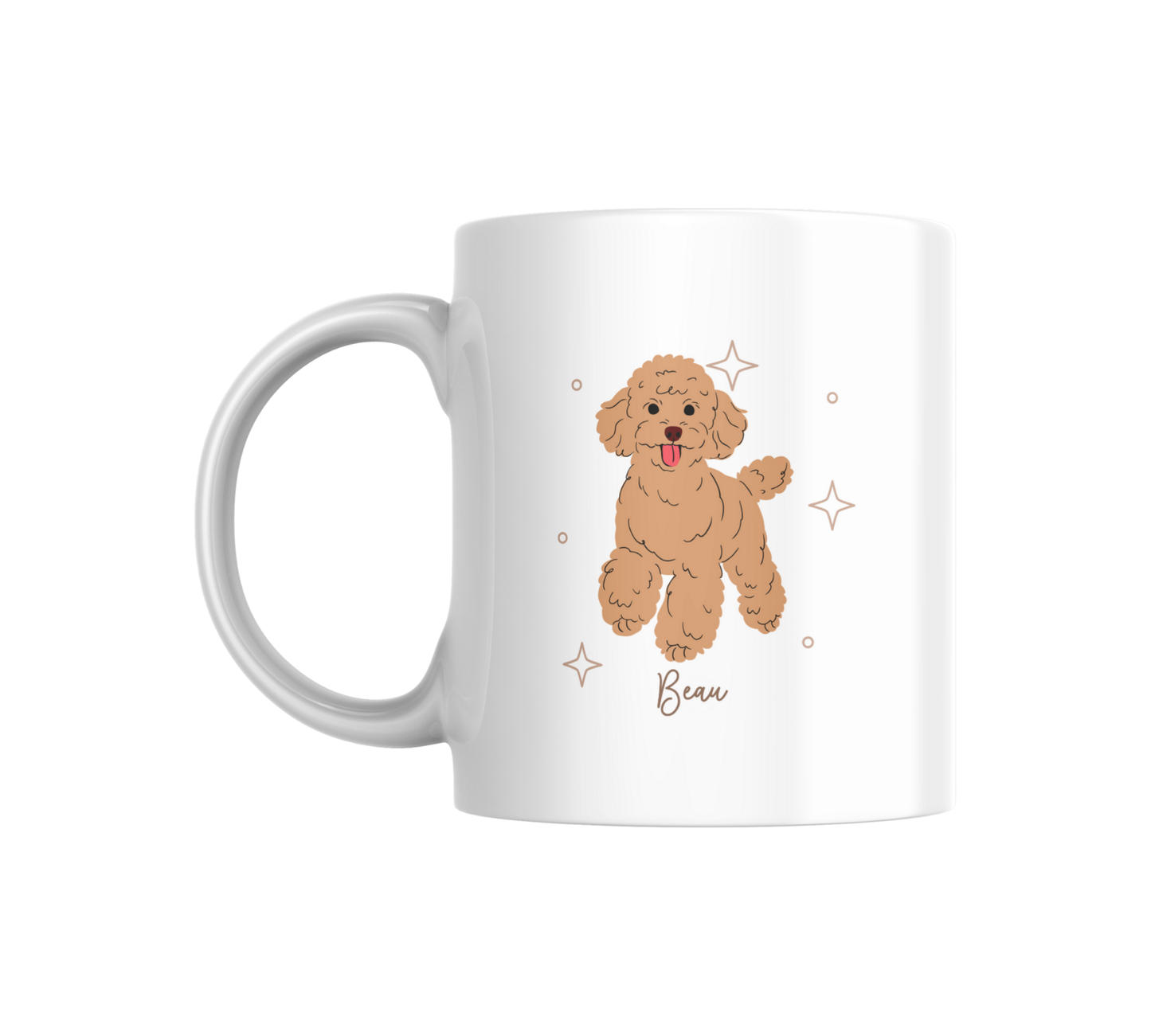 Personalizable Poodle Coffee Mug, and/or Coaster: Custom Dog Lover Gift