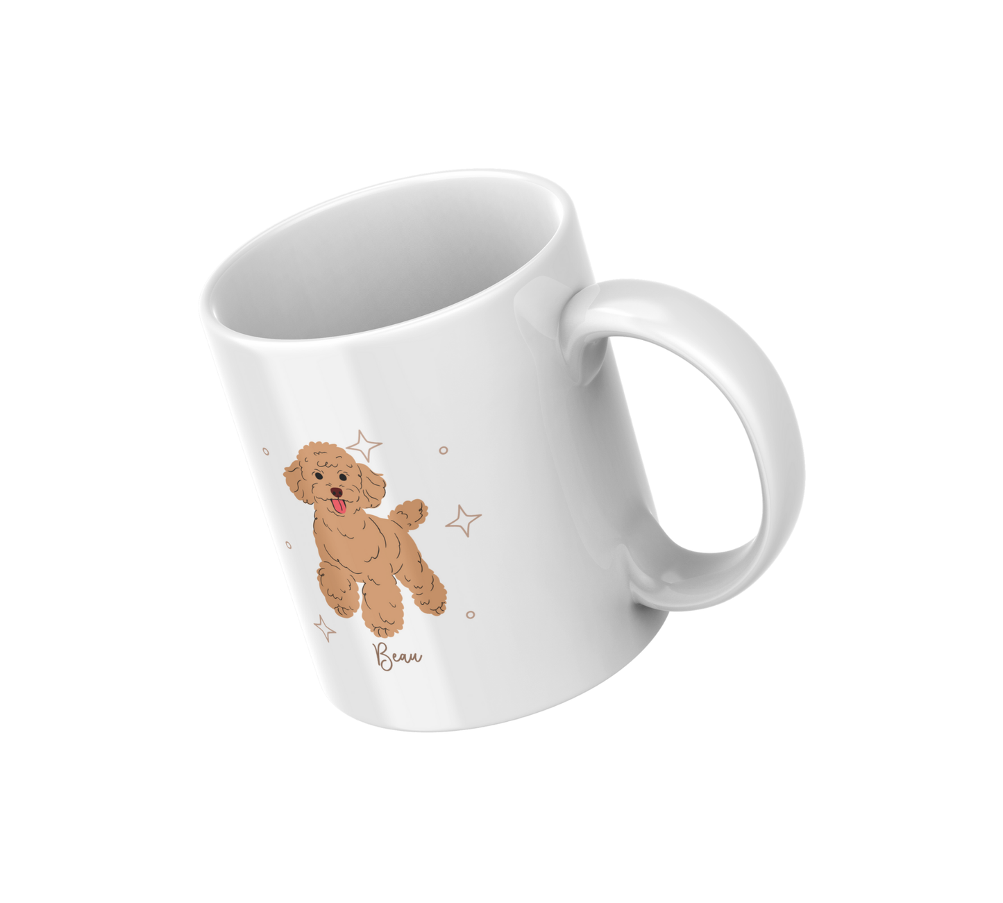 Personalizable Poodle Coffee Mug, and/or Coaster: Custom Dog Lover Gift