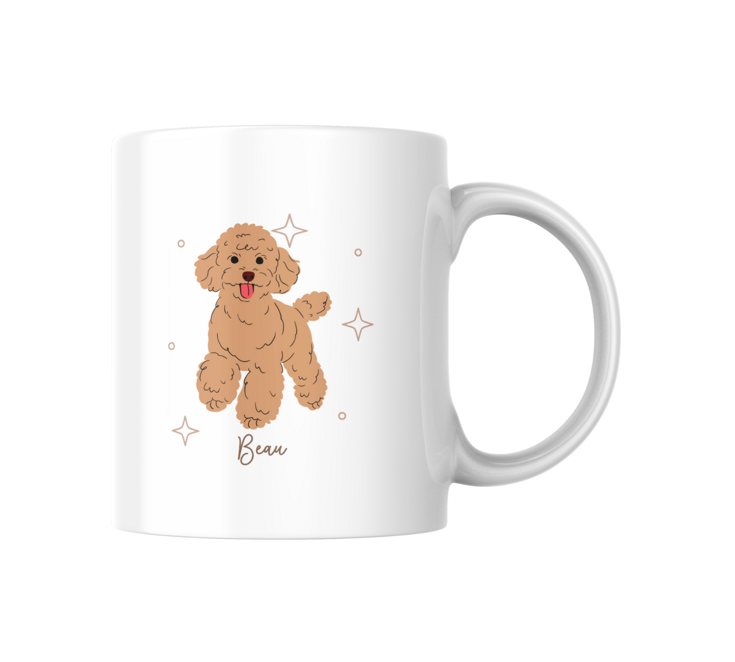 Personalizable Poodle Coffee Mug, and/or Coaster: Custom Dog Lover Gift
