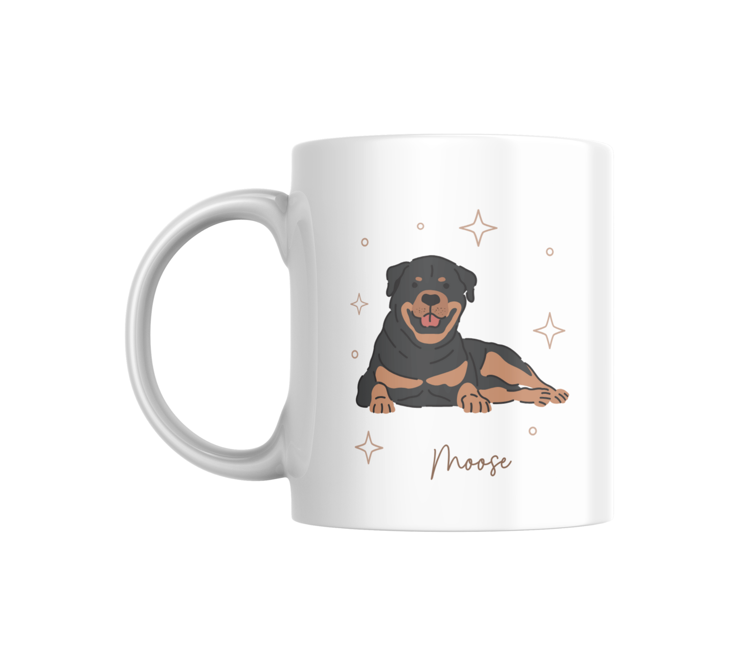 Personalizable Rottweiler Coffee Mug, and/or Coaster: Custom Dog Lover Gift